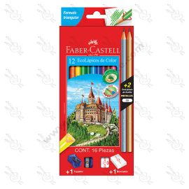 ECOLÁPICES DE COLOR PERMANENTE FABER CASTELL X12