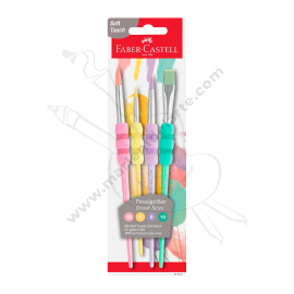 PINCEL FABER CASTELL SOFT TOUCH X4 COLORES PASTEL