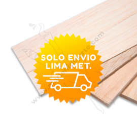 PLANCHA DE MADERA BALSA X 10CM