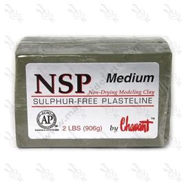 PLASTILINA PROFESIONAL NSP MEDIUM 906 GRS COLOR GRIS