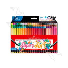MARCADORES X100 PUNTA PINCEL SUPERSOFT FABER CASTELL