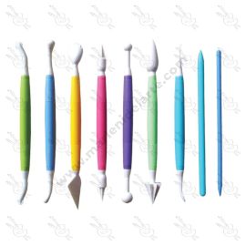 SET DE HERRAMIENTAS DE ACRÍLICO PARA ESCULTURA X9