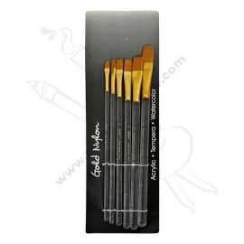 SET DE PINCELES GIORGIONE PUNTA PLANA MANGO TRANSPARENTE 7121A