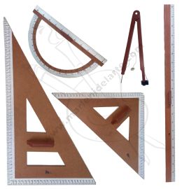 SET DE ESCUADRAS DE MADERA PARA PROFESOR PR
