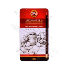 SET DE LÁPICES 1900 KOH-I-NOOR TOISON D'OR X12 (8B-8H)