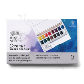 SET DE ACUARELAS X16 PASTILLAS COTMAN W&N DELUXE SKETCHER'S POCKET BOX