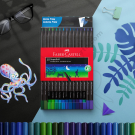 ECOLÁPICES DE COLOR X15 TONOS FRIOS SUPERSOFT FABER CASTELL