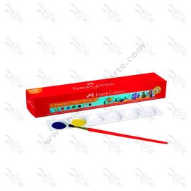 SET DE TEMPERAS X 7 + PINCEL + PALETA PLÁSTICA FABER CASTELL