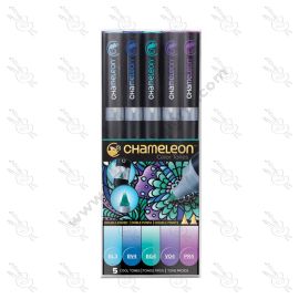 SET DE MARCADORES TONOS AZULES CHAMELEON X5