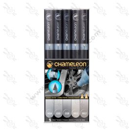 SET DE MARCADORES TONOS GRISES CHAMELEON X5