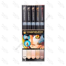 SET DE MARCADORES TONOS PIEL CHAMELEON X5