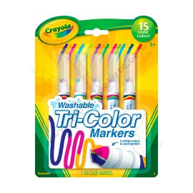 PLUMONES TRI-COLOR CRAYOLA X 15