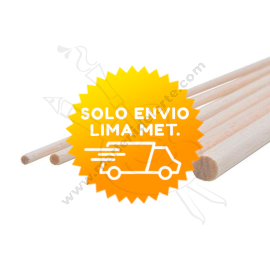 VARILLA REDONDA DE MADERA BALSA EN PAQUETE