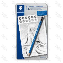 SET DE LÁPICES MARS LUMOGRAPH STAEDTLER X12 (8B-2H)